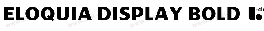 Eloquia Display Bold字体转换